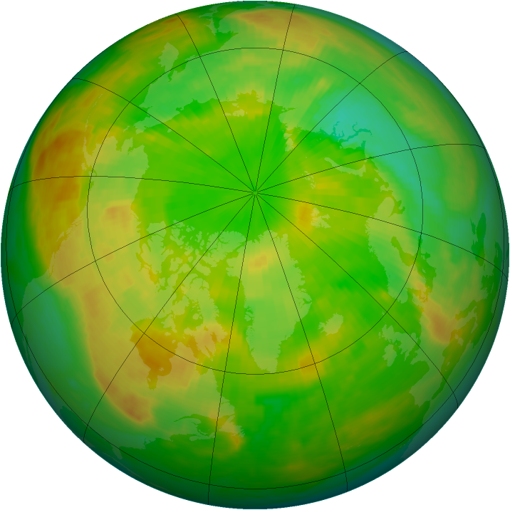 Arctic ozone map for 22 June 1981